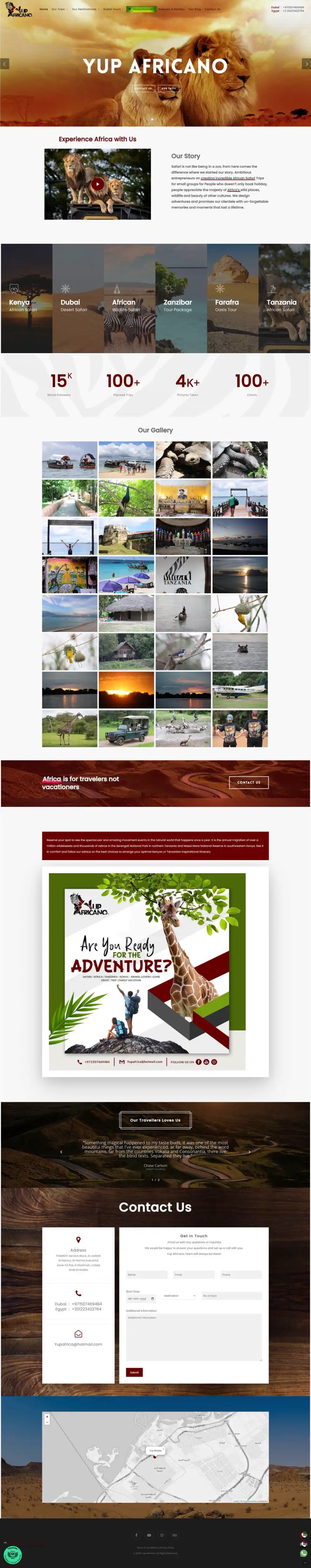 Yupafricano website showcase